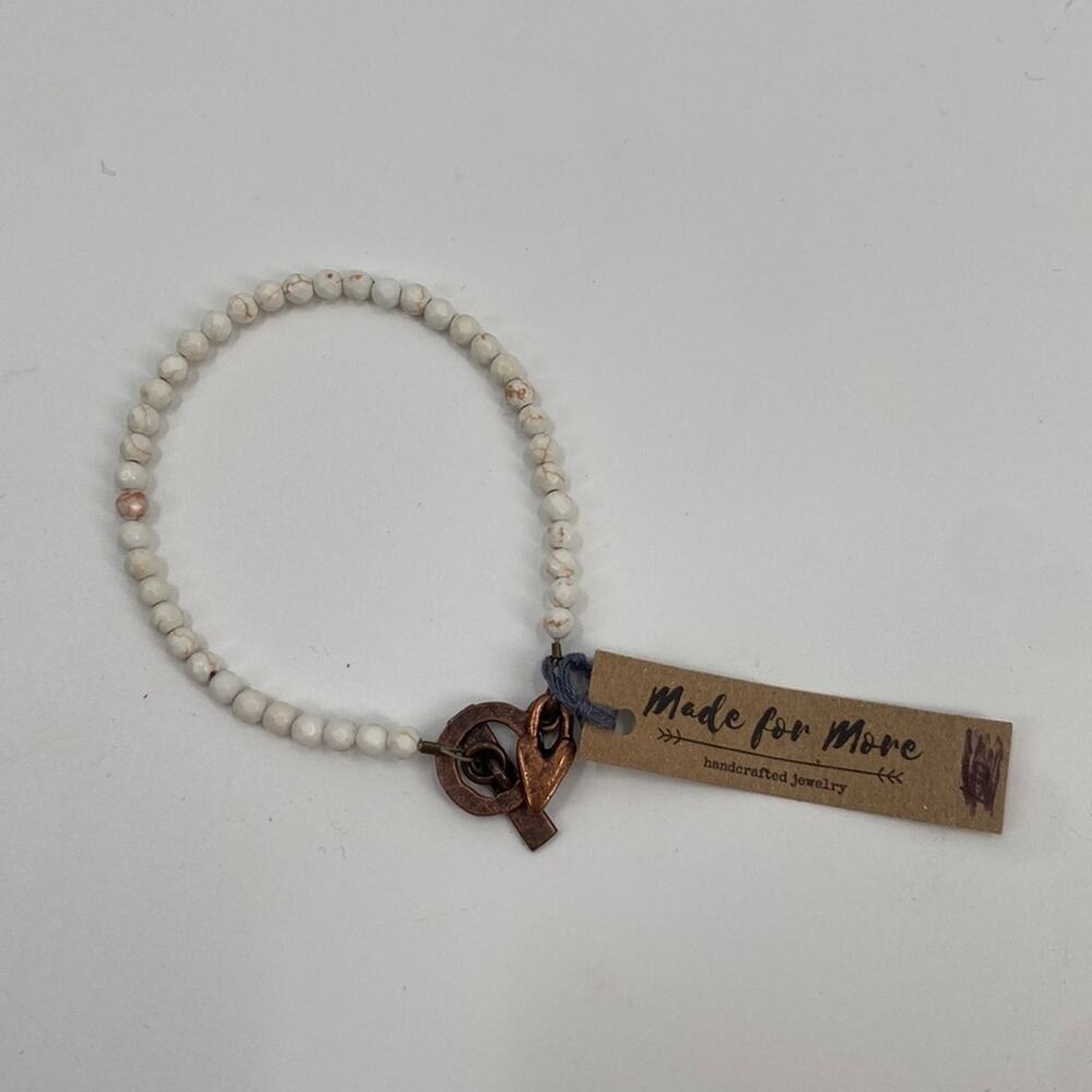 NWT made for more magnesite copper beaded bracelet